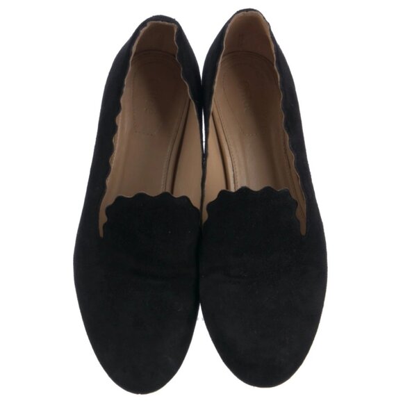 Chloé Loafers Black Suede Lauren size 38 - Picture 1 of 7